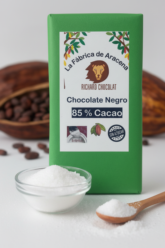 Chocolate Negro 85% con Eritritol - Apto Diabéticos - Richard Chocolat Aracena
